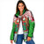 Wales Christmas Padded Jacket with Red Dragon Gift and Holiday Crest Snow Scene - Wonder Print Shop