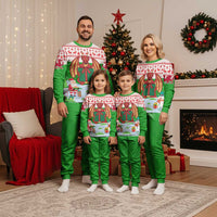 Wales Christmas Pajama Set with Red Dragon Gift and Holiday Crest Snow Scene - Wonder Print Shop