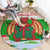 Wales Christmas Round Carpet with Red Dragon Gift and Holiday Crest Snow Scene - Wonder Print Shop