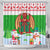 Wales Christmas Shower Curtain with Red Dragon Gift and Holiday Crest Snow Scene - Wonder Print Shop