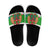Wales Christmas Slide Sandals with Red Dragon Gift and Holiday Crest Snow Scene - Wonder Print Shop