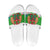 Wales Christmas Slide Sandals with Red Dragon Gift and Holiday Crest Snow Scene - Wonder Print Shop