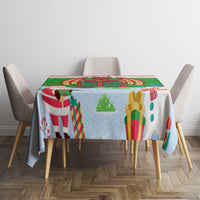 Wales Christmas Tablecloth with Red Dragon Gift and Holiday Crest Snow Scene - Wonder Print Shop