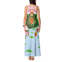 Wales Christmas Tank Maxi Dress with Red Dragon Gift and Holiday Crest Snow Scene - Wonder Print Shop