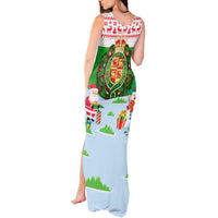 Wales Christmas Tank Maxi Dress with Red Dragon Gift and Holiday Crest Snow Scene - Wonder Print Shop