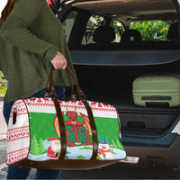 Wales Christmas Travel Bag with Red Dragon Gift and Holiday Crest Snow Scene - Wonder Print Shop