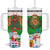 Wales Christmas Tumbler With Handle with Red Dragon Gift and Holiday Crest Snow Scene - Wonder Print Shop