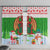 Wales Christmas Window Curtain with Red Dragon Gift and Holiday Crest Snow Scene - Wonder Print Shop