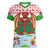 Wales Christmas Women V-Neck T-Shirt with Red Dragon Gift and Holiday Crest Snow Scene - Wonder Print Shop