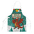 Wales Christmas Apron with Red Dragon Santa Sleigh and Festive Green Snowflake - Wonder Print Shop