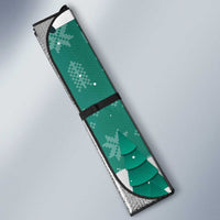 Wales Christmas Auto Sun Shade with Red Dragon Santa Sleigh and Festive Green Snowflake - Wonder Print Shop