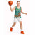 Wales Christmas Basketball Jersey with Red Dragon Santa Sleigh and Festive Green Snowflake - Wonder Print Shop