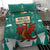 Wales Christmas Bedding Set with Red Dragon Santa Sleigh and Festive Green Snowflake - Wonder Print Shop