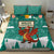 Wales Christmas Bedding Set with Red Dragon Santa Sleigh and Festive Green Snowflake - Wonder Print Shop