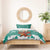 Wales Christmas Bedding Set with Red Dragon Santa Sleigh and Festive Green Snowflake - Wonder Print Shop