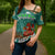 Wales Christmas Cross Shoulder Shirt with Red Dragon Santa Sleigh and Festive Green Snowflake - Wonder Print Shop