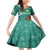 Wales Christmas Family Matching Off Shoulder Short Dress and Hawaiian Shirt with Red Dragon Santa Sleigh and Festive Green Snowflake - Wonder Print Shop