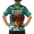 Wales Christmas Family Matching Tank Maxi Dress and Hawaiian Shirt with Red Dragon Santa Sleigh and Festive Green Snowflake - Wonder Print Shop