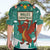 Wales Christmas Hawaiian Shirt with Red Dragon Santa Sleigh and Festive Green Snowflake - Wonder Print Shop