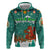 Wales Christmas Hoodie with Red Dragon Santa Sleigh and Festive Green Snowflake - Wonder Print Shop
