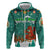Wales Christmas Hoodie with Red Dragon Santa Sleigh and Festive Green Snowflake - Wonder Print Shop