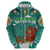 Wales Christmas Hoodie with Red Dragon Santa Sleigh and Festive Green Snowflake - Wonder Print Shop