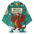 Wales Christmas Kimono with Red Dragon Santa Sleigh and Festive Green Snowflake - Wonder Print Shop