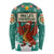 Wales Christmas Long Sleeve Shirt with Red Dragon Santa Sleigh and Festive Green Snowflake - Wonder Print Shop
