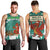 Wales Christmas Men Tank Top with Red Dragon Santa Sleigh and Festive Green Snowflake - Wonder Print Shop