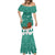 Wales Christmas Mermaid Dress with Red Dragon Santa Sleigh and Festive Green Snowflake - Wonder Print Shop