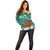 Wales Christmas Off Shoulder Sweater with Red Dragon Santa Sleigh and Festive Green Snowflake - Wonder Print Shop