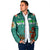 Wales Christmas Padded Jacket with Red Dragon Santa Sleigh and Festive Green Snowflake - Wonder Print Shop