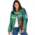 Wales Christmas Padded Jacket with Red Dragon Santa Sleigh and Festive Green Snowflake - Wonder Print Shop
