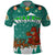 Wales Christmas Polo Shirt with Red Dragon Santa Sleigh and Festive Green Snowflake - Wonder Print Shop