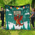 Wales Christmas Quilt with Red Dragon Santa Sleigh and Festive Green Snowflake - Wonder Print Shop