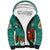 Wales Christmas Sherpa Hoodie with Red Dragon Santa Sleigh and Festive Green Snowflake - Wonder Print Shop