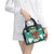 Wales Christmas Shoulder Handbag with Red Dragon Santa Sleigh and Festive Green Snowflake - Wonder Print Shop