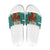 Wales Christmas Slide Sandals with Red Dragon Santa Sleigh and Festive Green Snowflake - Wonder Print Shop