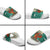 Wales Christmas Slide Sandals with Red Dragon Santa Sleigh and Festive Green Snowflake - Wonder Print Shop