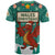 Wales Christmas T Shirt with Red Dragon Santa Sleigh and Festive Green Snowflake - Wonder Print Shop