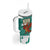 Wales Christmas Tumbler With Handle with Red Dragon Santa Sleigh and Festive Green Snowflake - Wonder Print Shop