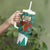 Wales Christmas Tumbler With Handle with Red Dragon Santa Sleigh and Festive Green Snowflake - Wonder Print Shop