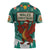 Wales Christmas Zipper Polo Shirt with Red Dragon Santa Sleigh and Festive Green Snowflake - Wonder Print Shop