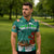 Wales Christmas Zipper Polo Shirt with Red Dragon Santa Sleigh and Festive Green Snowflake - Wonder Print Shop