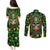 Happy St. Patrick's Day Skull Couples Matching Puletasi Dress and Long Sleeve Button Shirts - Wonder Print Shop