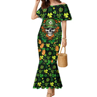 Happy St. Patrick's Day Skull Family Matching Mermaid Dress and Hawaiian Shirt - Wonder Print Shop