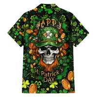 Happy St. Patrick's Day Skull Family Matching Off Shoulder Short Dress and Hawaiian Shirt - Wonder Print Shop