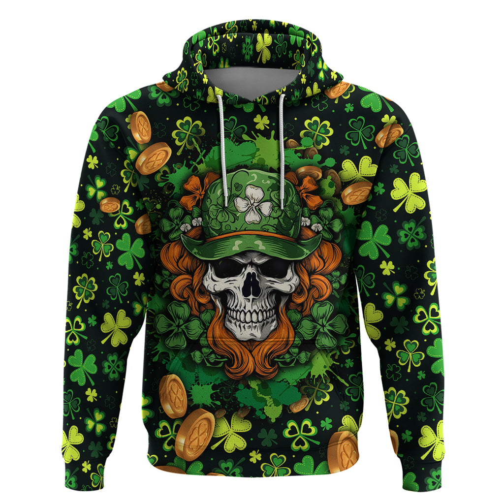 Happy St. Patrick's Day Skull Hoodie - Wonder Print Shop