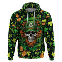 Happy St. Patrick's Day Skull Hoodie - Wonder Print Shop