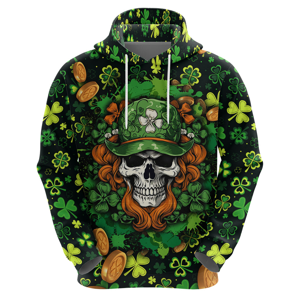Happy St. Patrick's Day Skull Hoodie - Wonder Print Shop